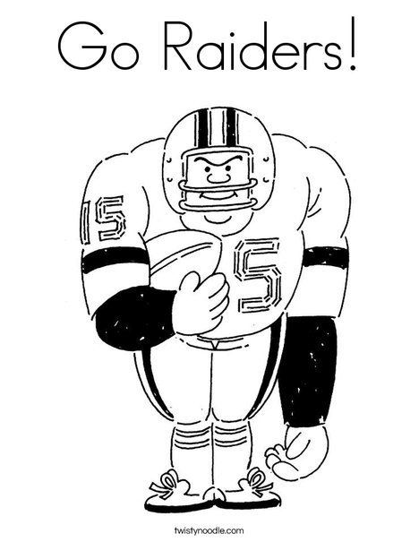 Go raiders coloring page