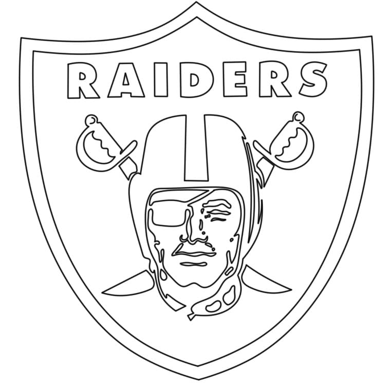 Las vegas raiders logo coloring page