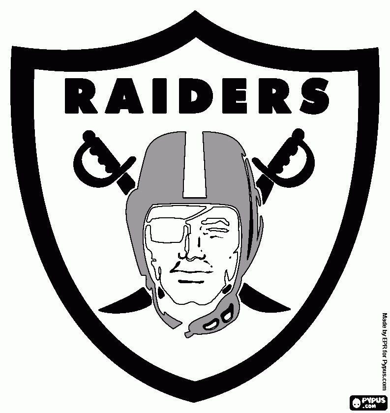 Raiders coloring page printable raiders