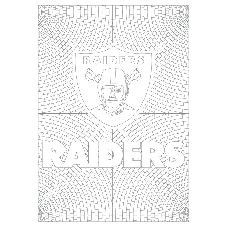 In the sports zone nfl adult coloring book oakland raiders
