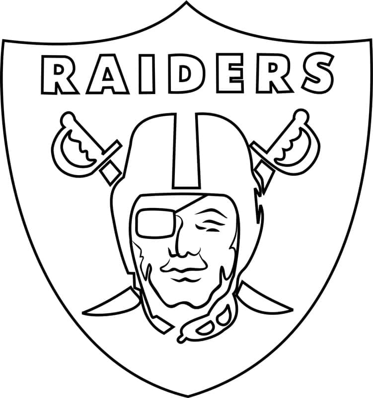 Oakland raiders logo coloring page