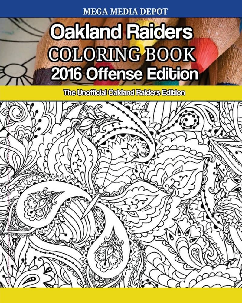 Oakland raiders offense coloring book the unofficial oakland raiders edition depot mega media books