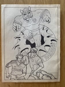 Canberra raiders colouring book pages collectables stralia gold coast north