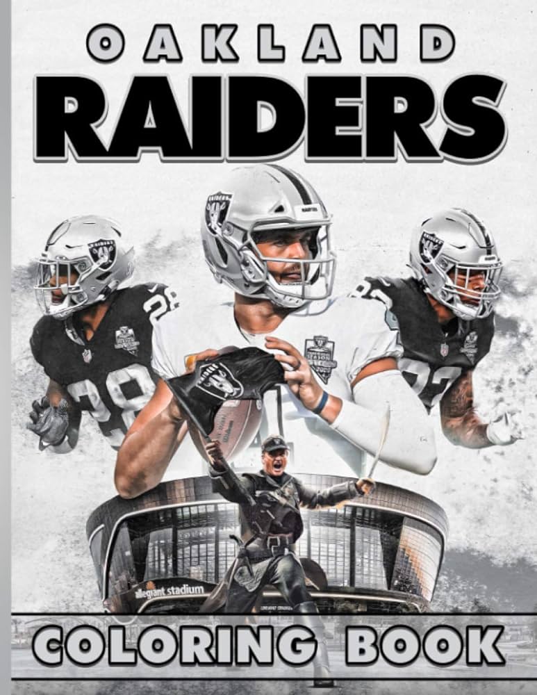 Oakland raiders coloring book oakland raiders awesome illustrations coloring books for adults relaxation toshinobu chino books