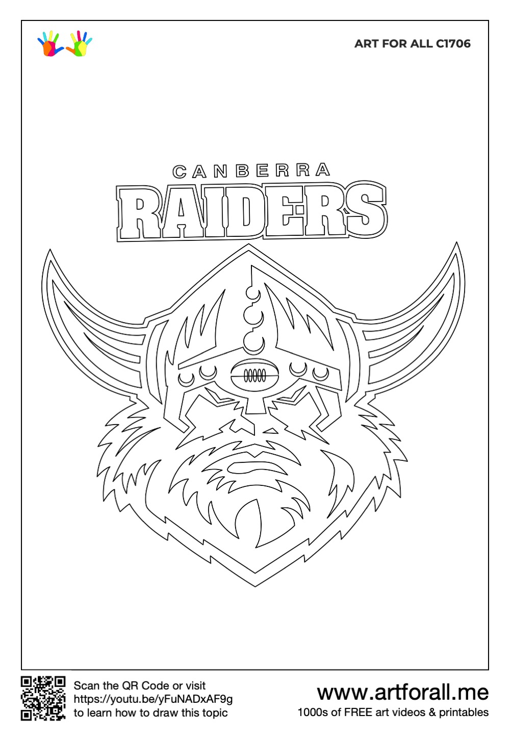 How to draw the canberra raiders logo