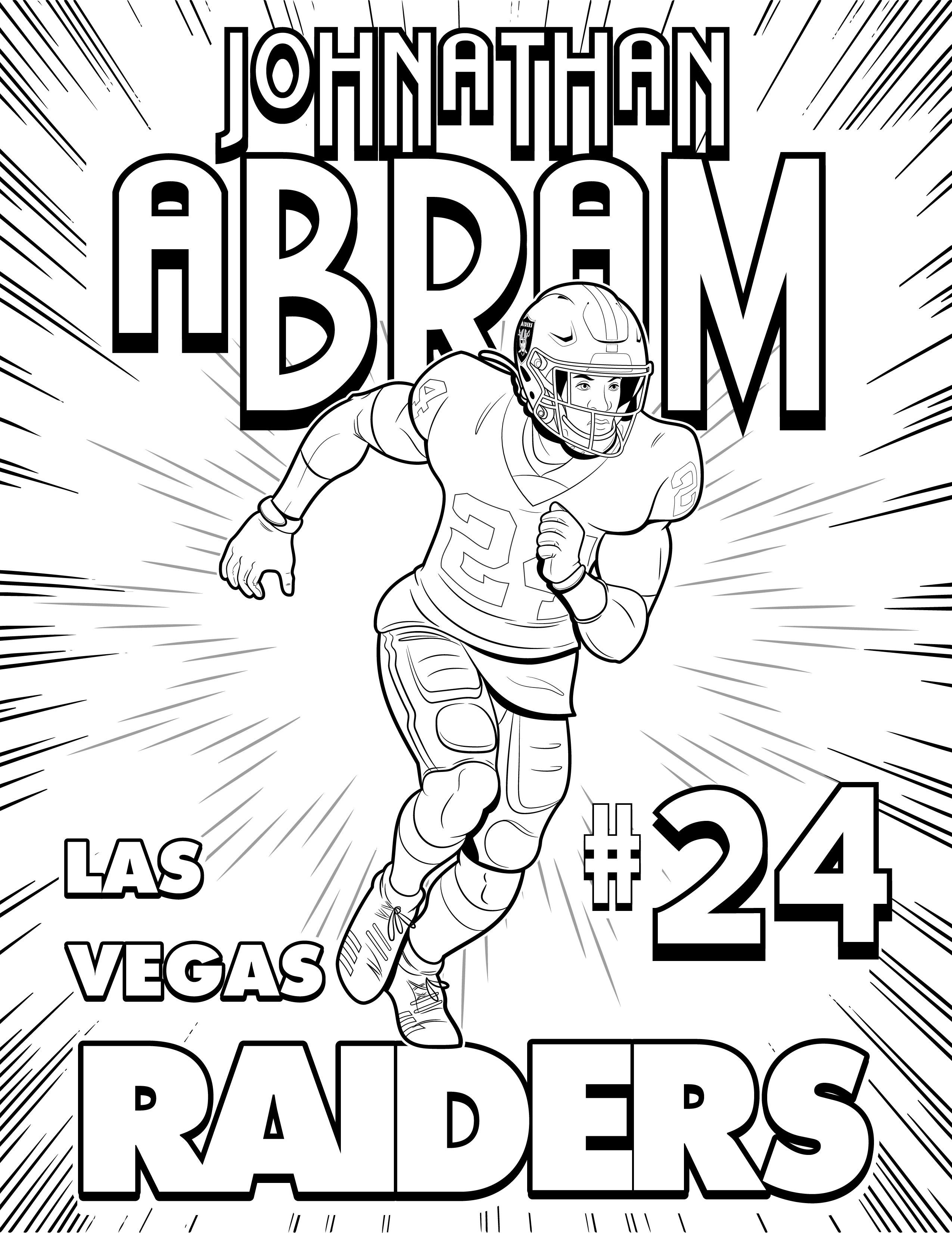 Printable las vegas raiders coloring pages pdf