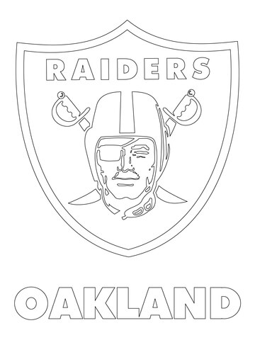 Oakland raiders logo coloring page free printable coloring pages