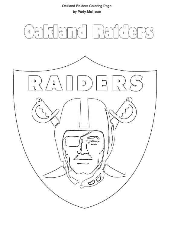 Mewarnaius raiders coloring pages oakland raiders