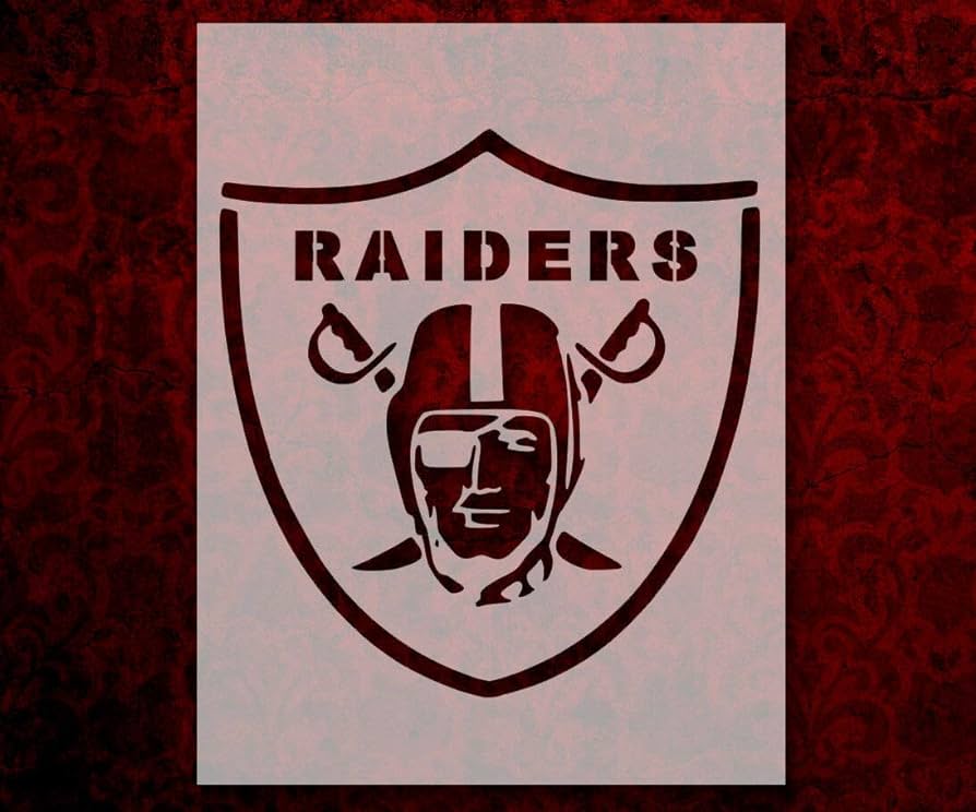 Oakland raiders football x custom stencil arts and crafts scrapbooking painting on the wall wood glass arts crafts sewing