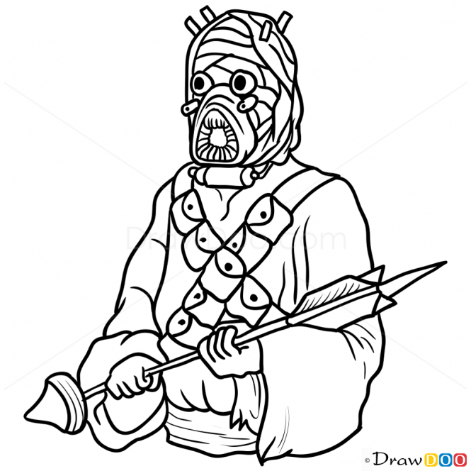 How to draw tusken raider star wars