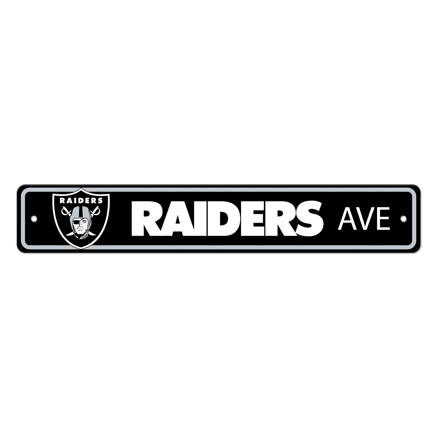 Nfl las vegas raiders raider shield primary logo wordmark street sign sku k