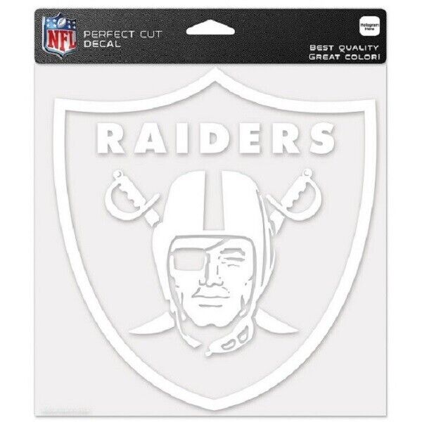 Nfl las vegas raiders wincraft clear or color x perfect cut decals new