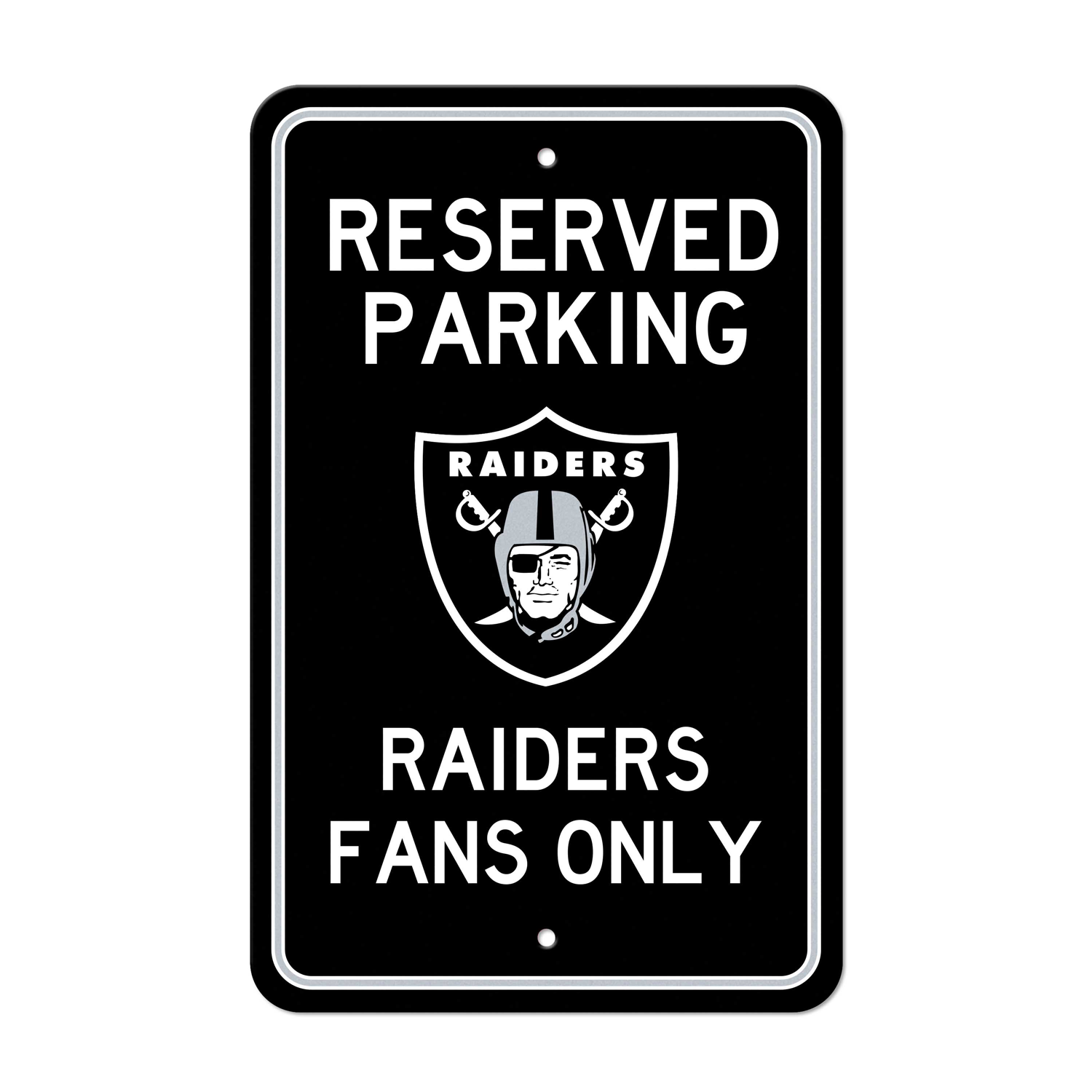 Nfl las vegas raiders raider shield primary logo wordmark parking sign sku k