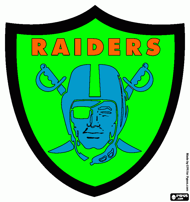 Red oakland raiders logo
