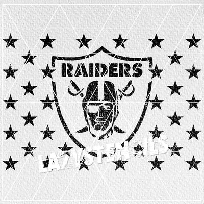 Las vegas raiders stencil