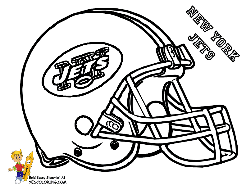 Jets football coloring pages