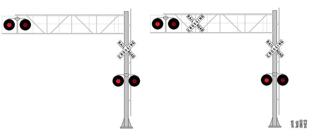 Cantilever railroad crossing signals by willmluvtrains on