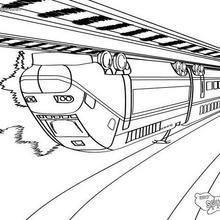 Big train coloring pages