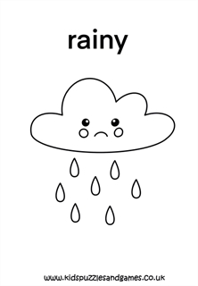 Rainy weather symbol louring page