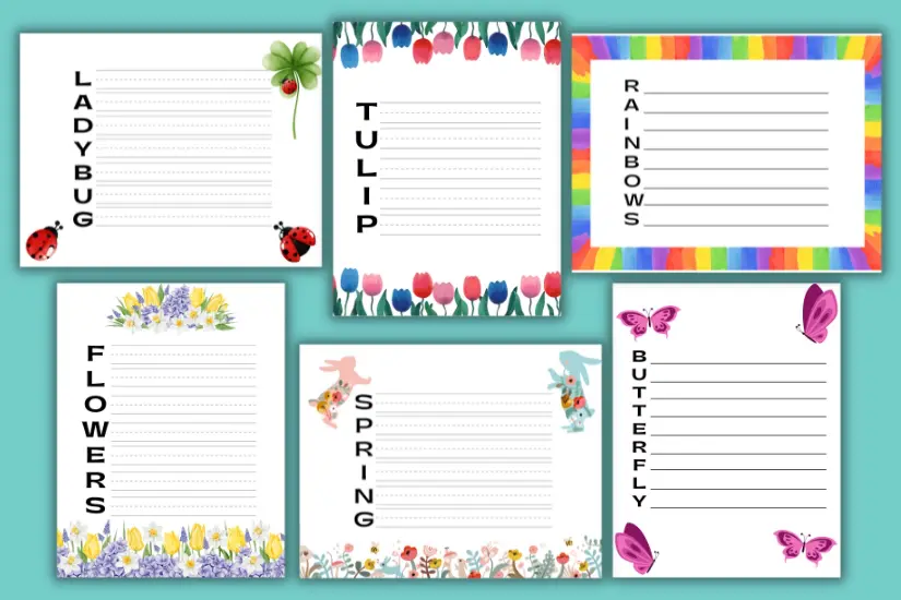 Free spring acrostic poem templates