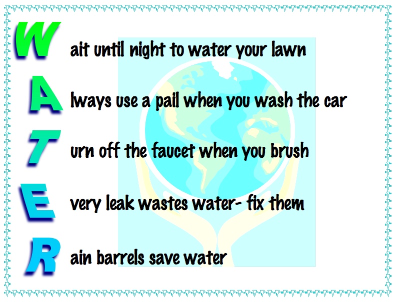 Water cycle acrostic poem examples