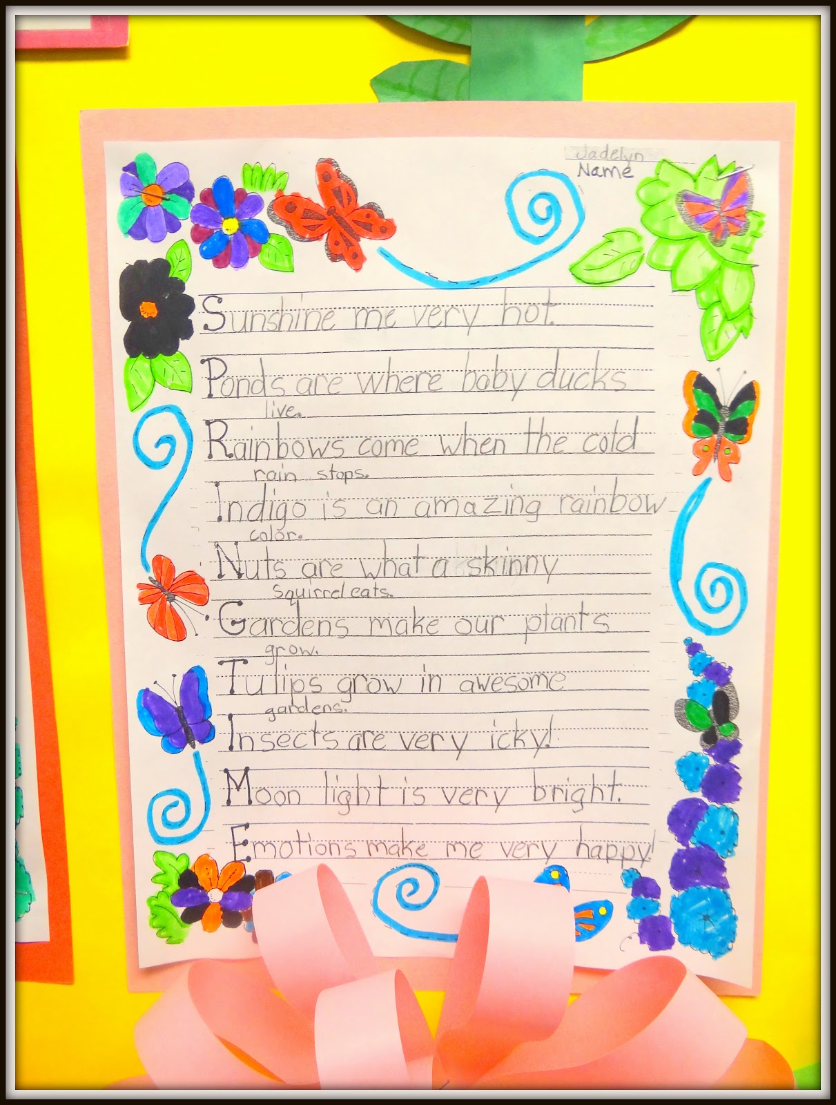 Spring acrostic poetry â patties classroom