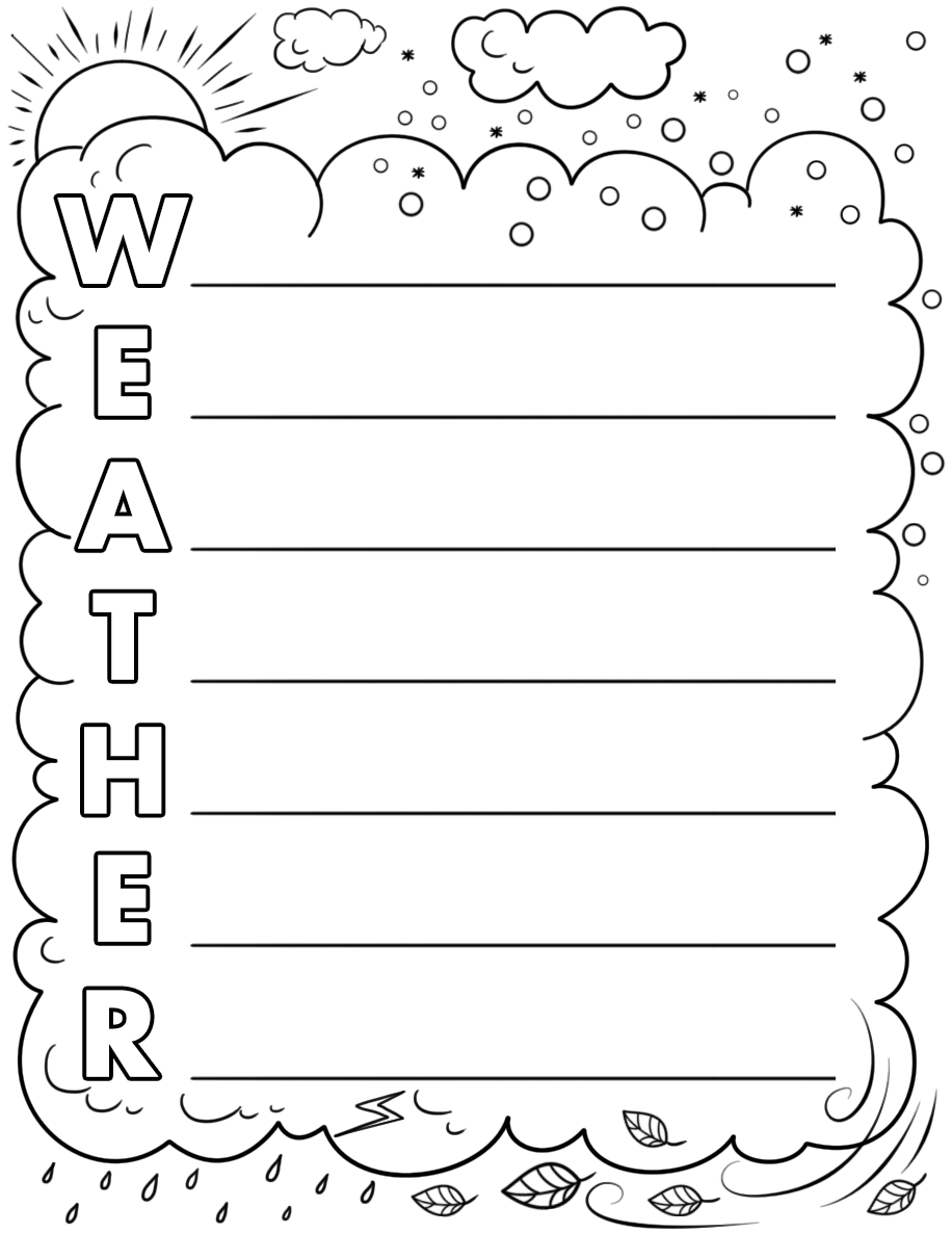 Weather acrostic poem template free printable papercraft templates