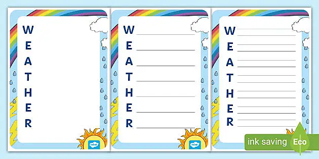 Weather acrostic poem literacy resources teacher