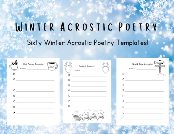 Winter christmas acrostic poetry download now