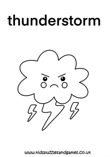 Thunderstorm weather symbol louring page