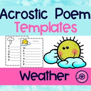 Weather acrostic poem template by jess marquardt