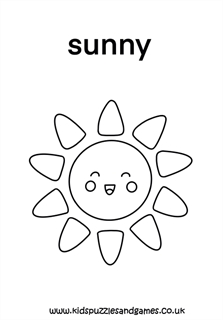 Sunny weather symbol louring page