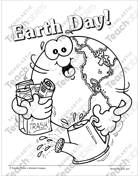 Earth day coloring page printable coloring pages