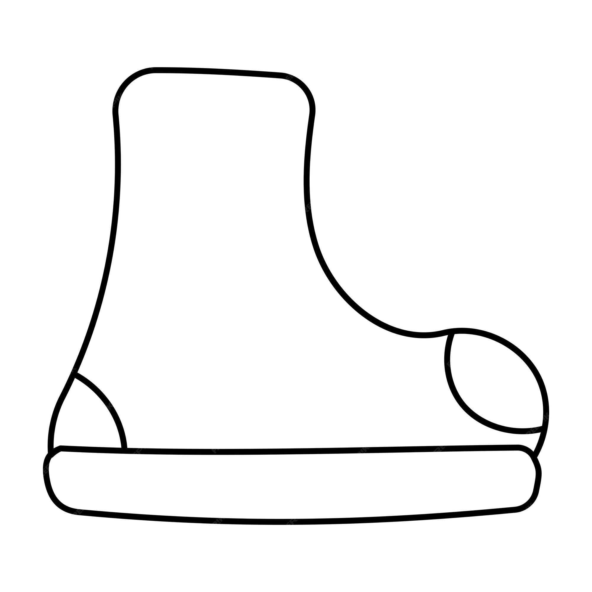 Premium vector boot rubber rain line doodle element icon