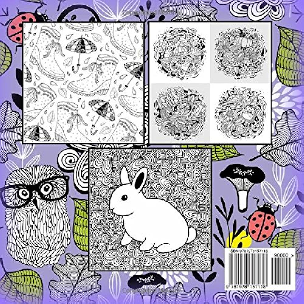 I love fall autumn holidays kids coloring book cute doodle coloring books