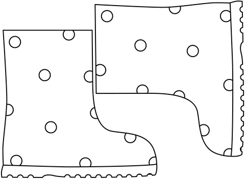 Rain boots coloring page free printable coloring pages