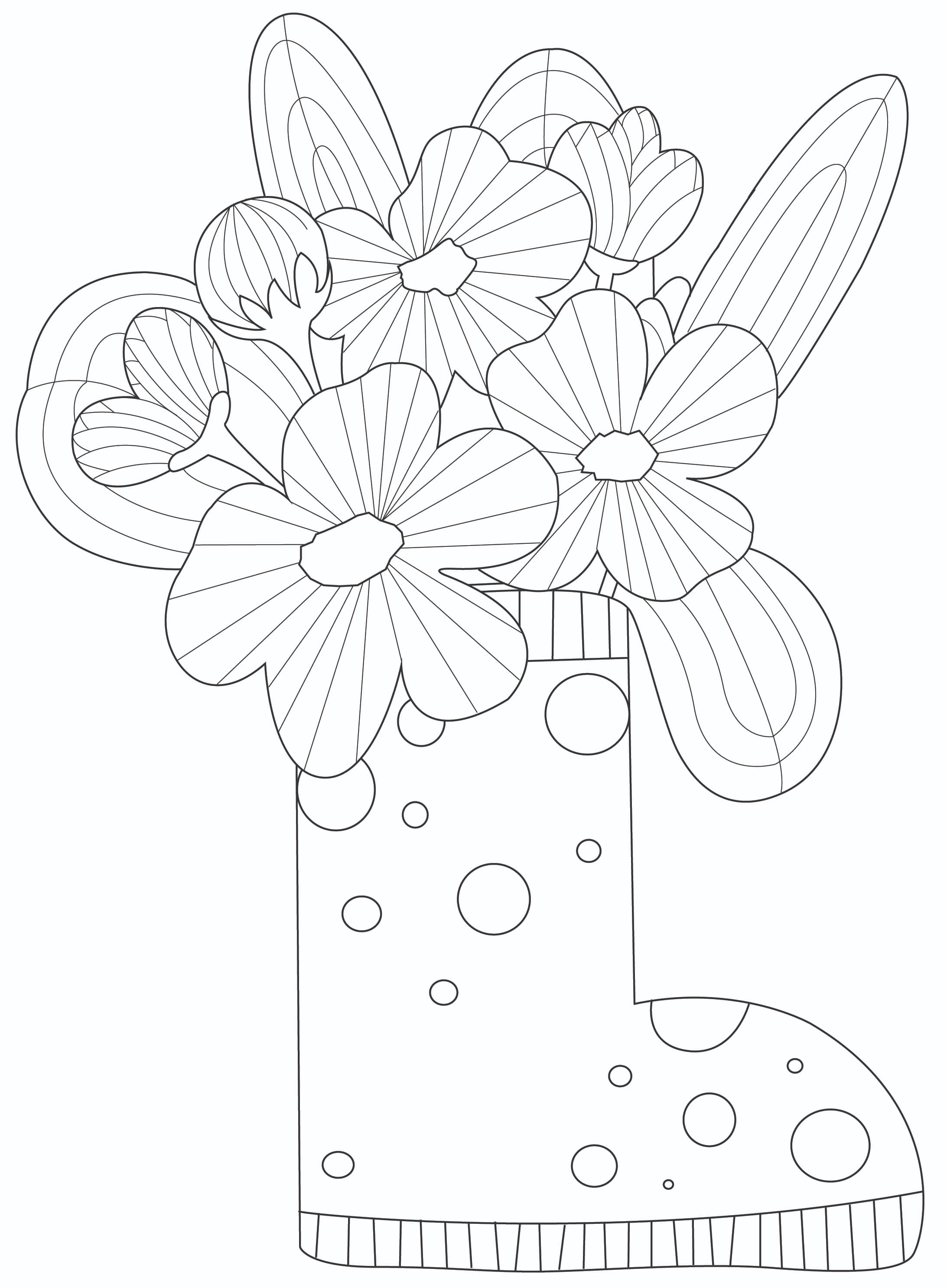 Printable flower coloring pages for adults kids