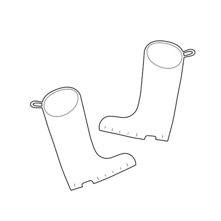 Rain boots drawing black white stock illustrations cliparts and royalty free rain boots drawing black white vectors