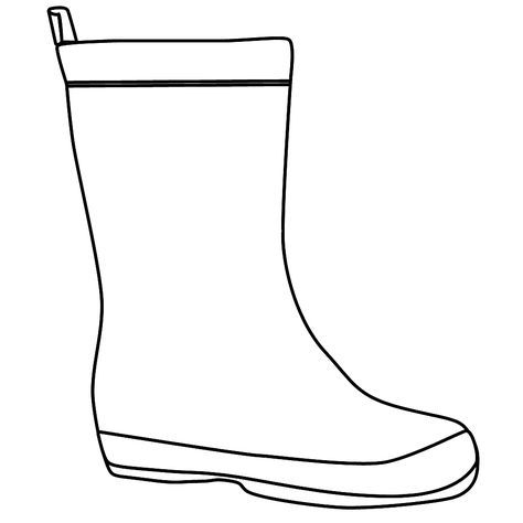 Rain boots coloring page clipart panda