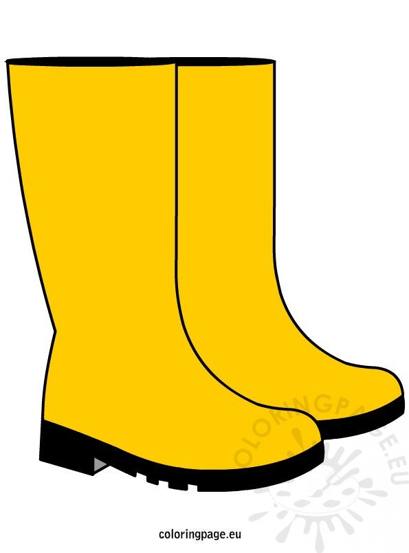 Rain boots coloring page