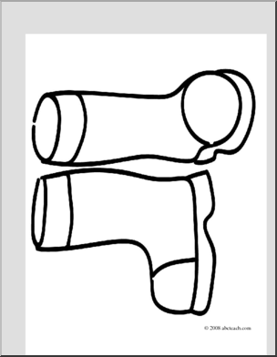 Clip art basic words boots coloring page i