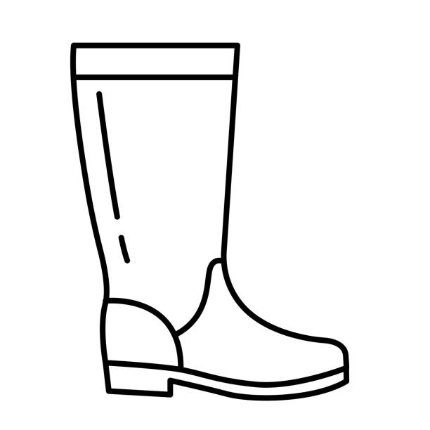 Drawing of rain boots stock illustrations royalty