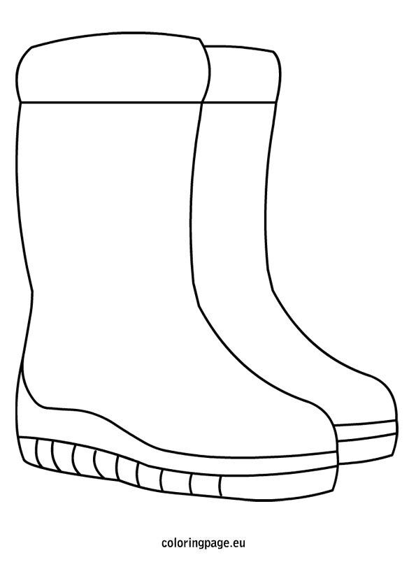 Snow boots coloring coloring page