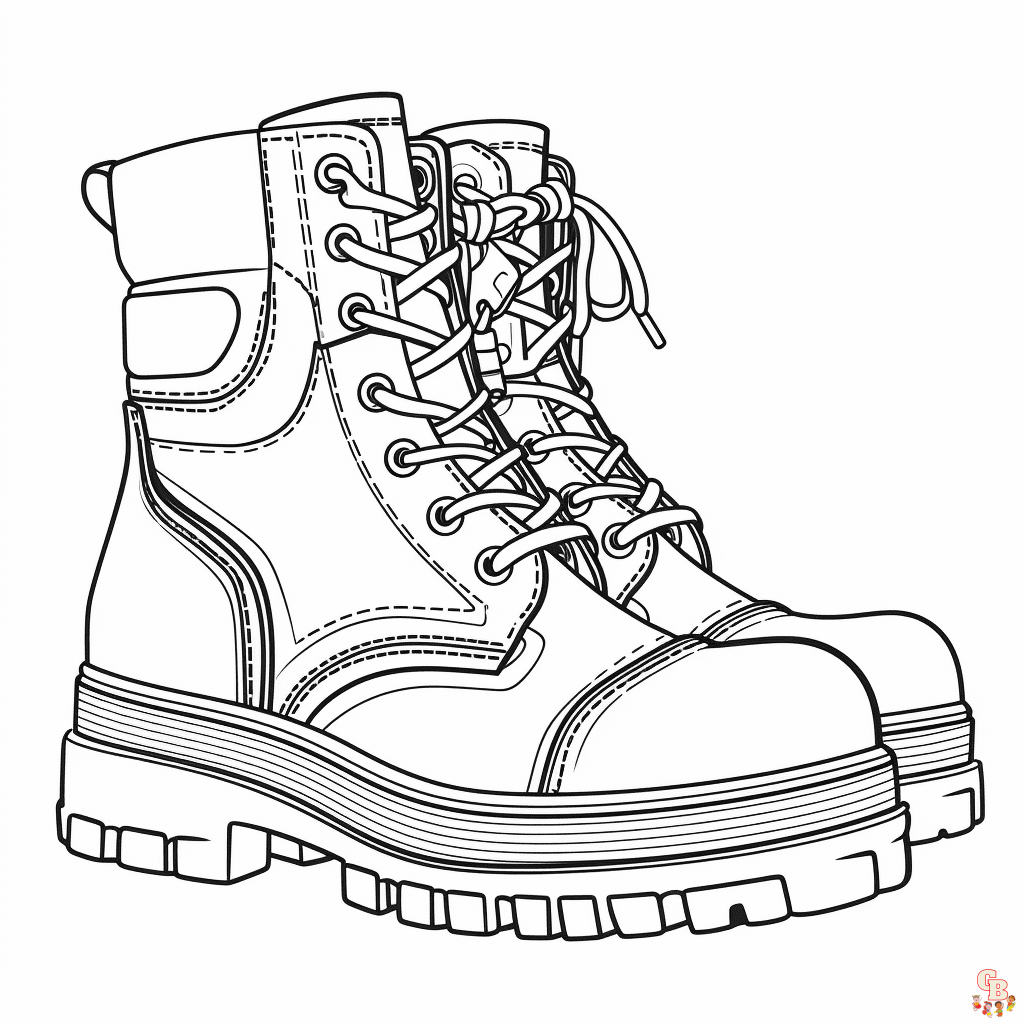 Printable boot coloring pages free for kids and adults