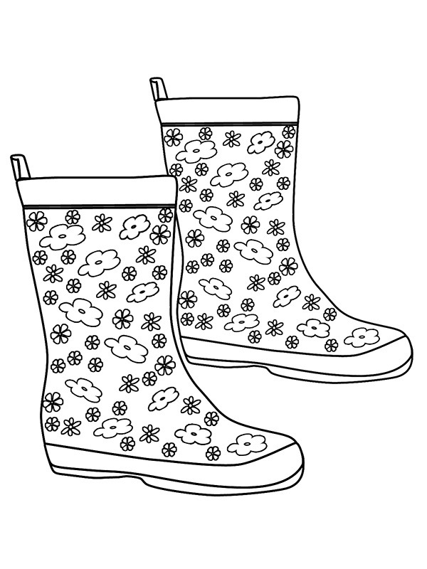 Rainboots coloring page