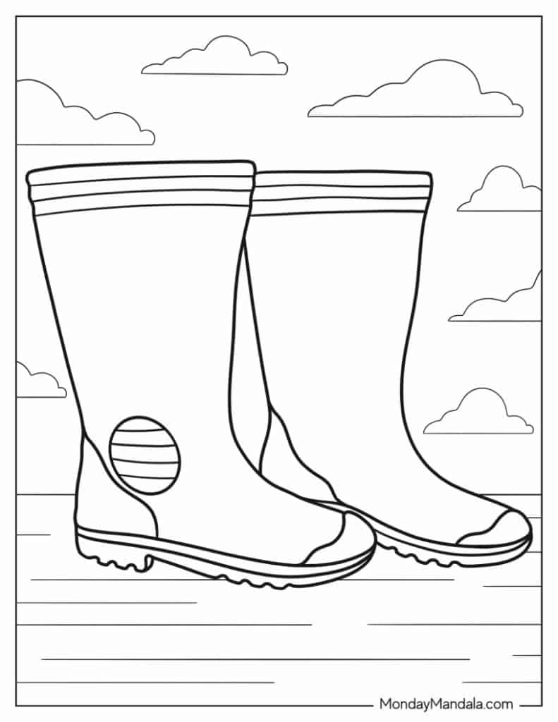 Shoe coloring pages free pdf printables