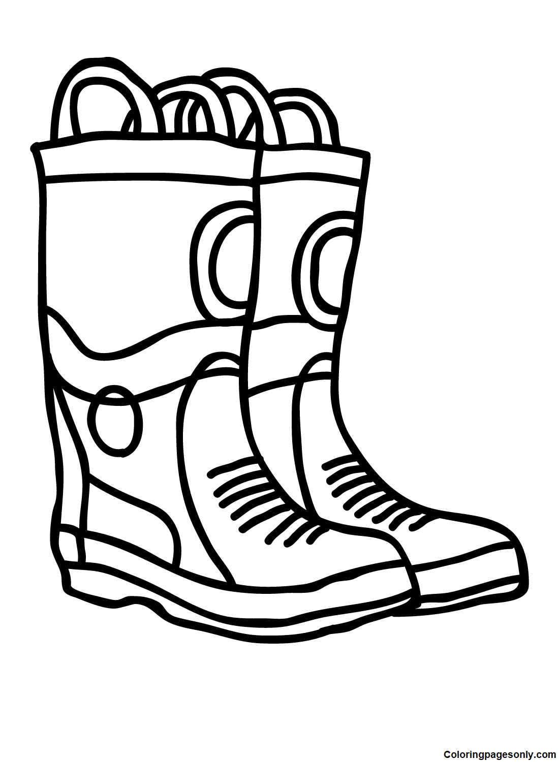 Boots coloring pages printable for free download