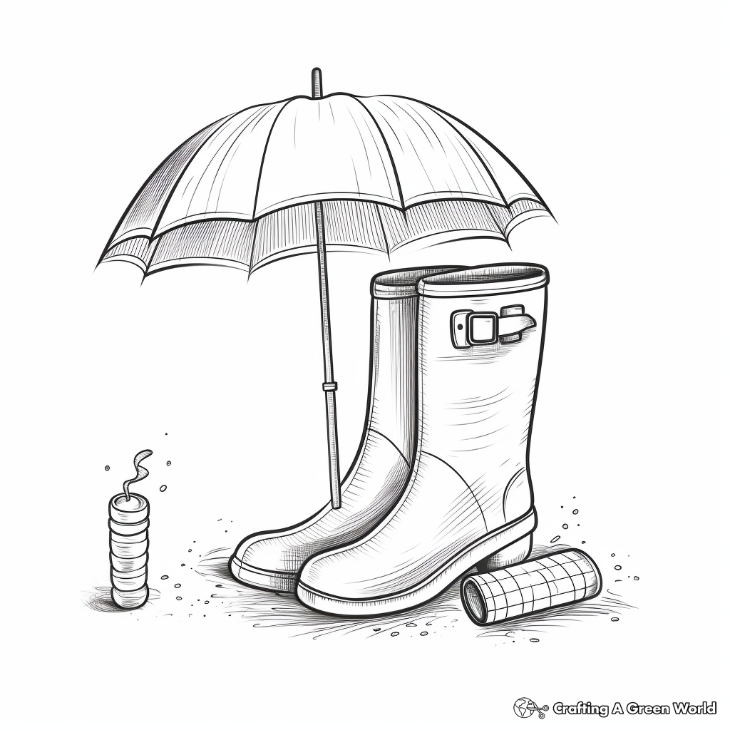 Rainy day coloring pages