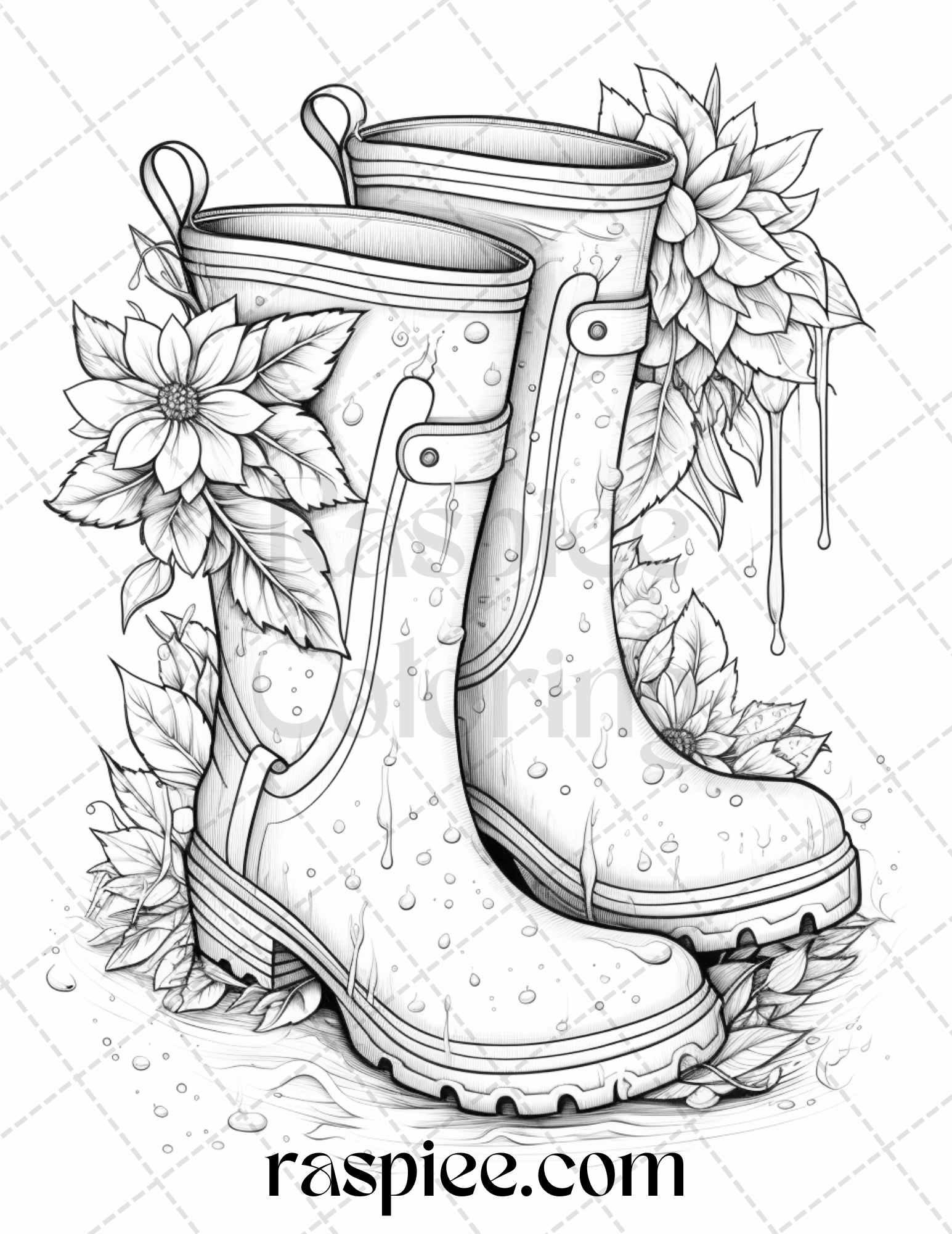 Autumn vibes grayscale coloring pages printable for adults pdf file i â coloring