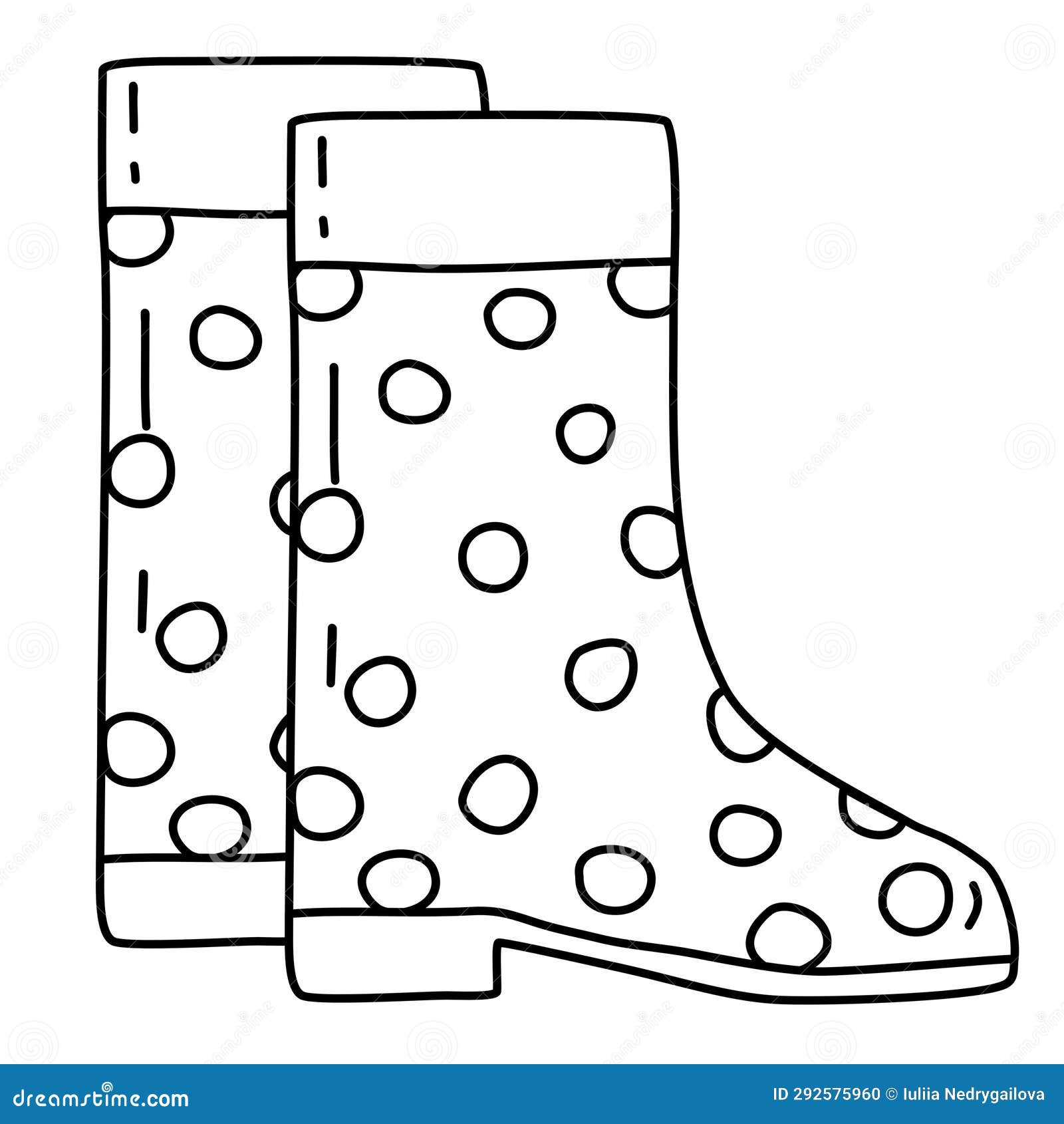 Rain boots coloring stock illustrations â rain boots coloring stock illustrations vectors clipart